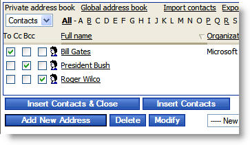 WebMail Instructions 11 - Insert Contacts Image